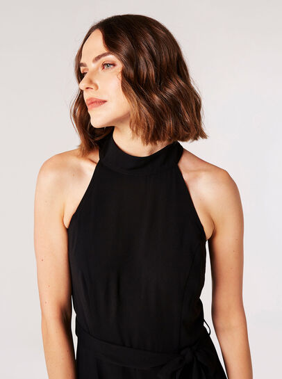 Halter Neck Split Leg Jumpsuit