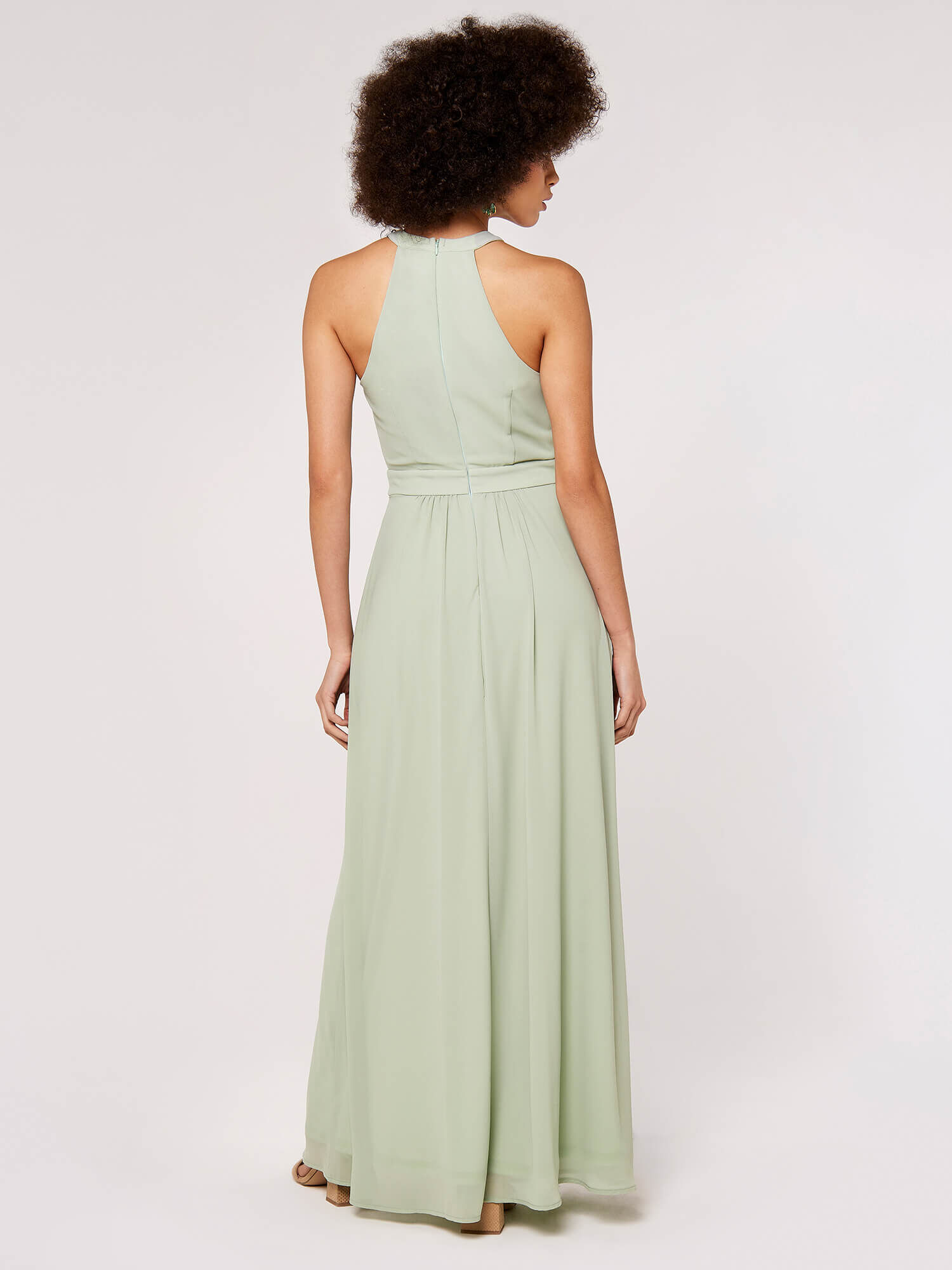 Chiffon split discount maxi dress