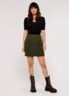 Patch Pocket Mini Skirt, Green, large