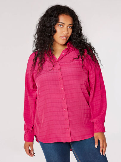 Curve Oversized Checked Shirt