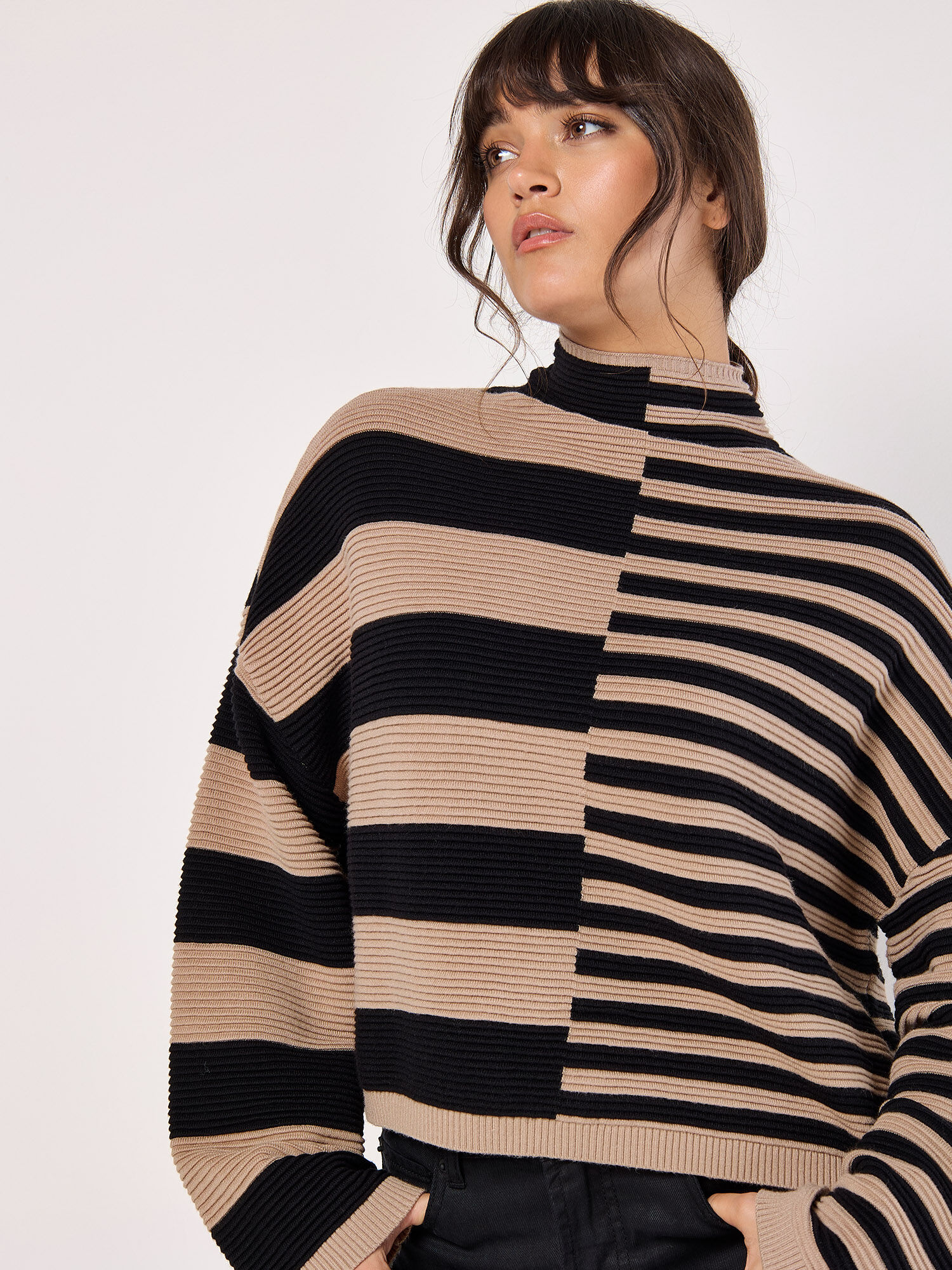 Ribbed knit jumper best sale
