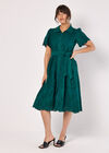 Cotton Broderie Midi Dress, Green, large