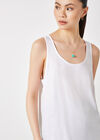 Soft Satin Tank Top, Cream, large