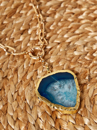 Gold Tone Crystal Necklace 