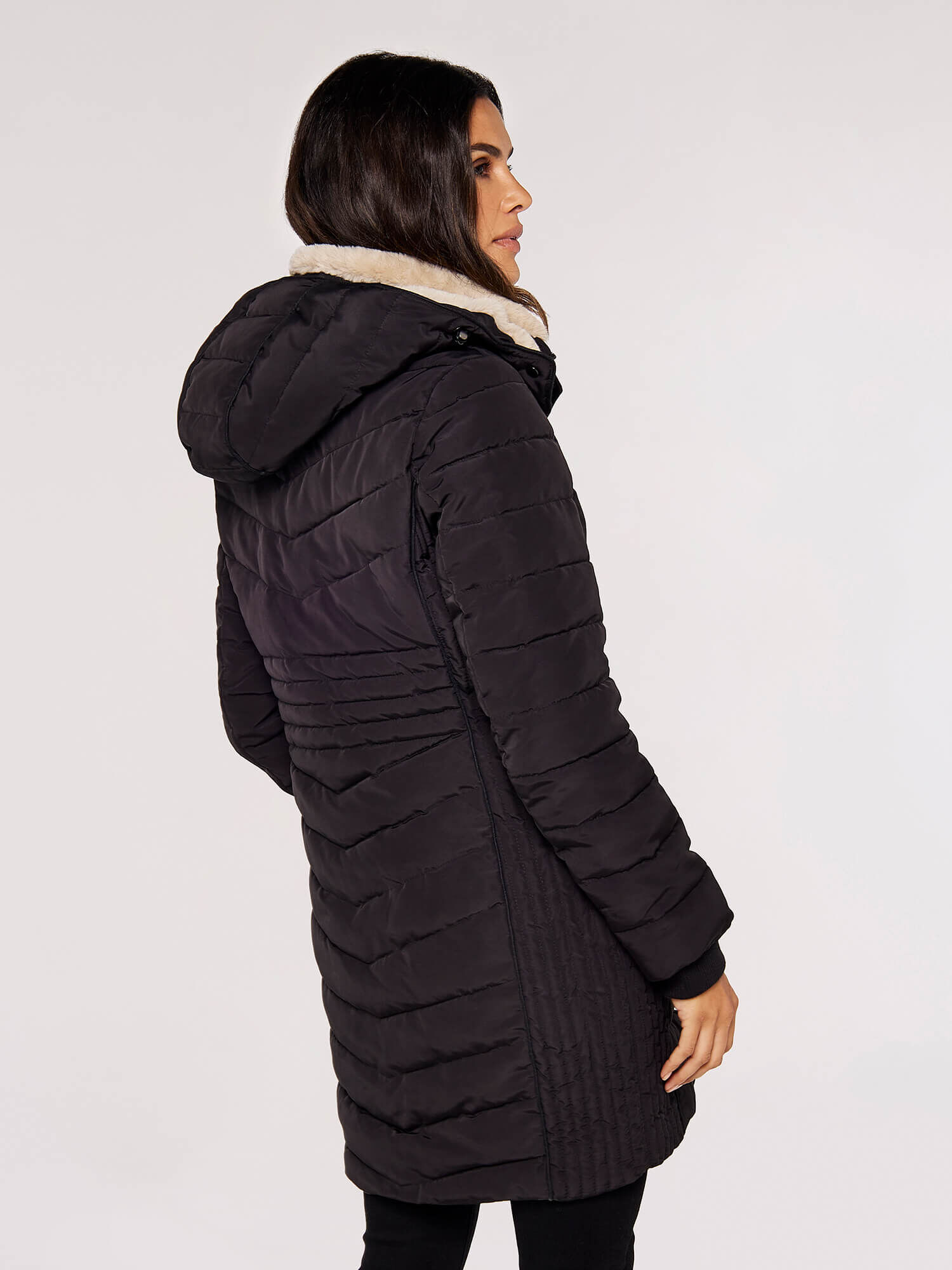 Long black puffer online