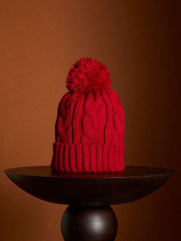 Classic Everyday Beanie, Red, large