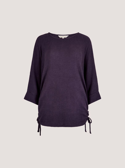 Soft Touch Drawstring Batwing Top