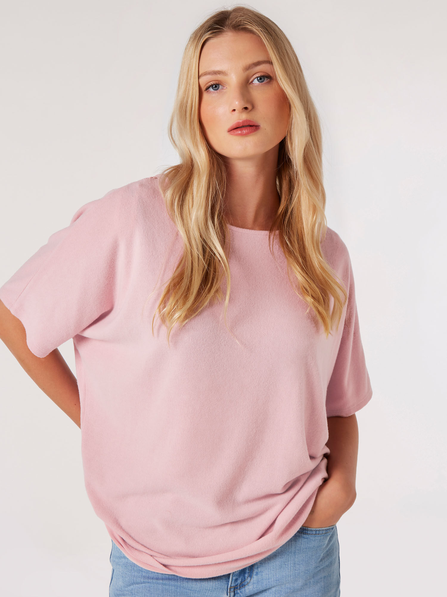 Apricot round neck floral crochet shop
