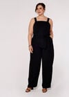 Curve Dungaree Jumpsuit, Black, large
