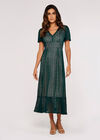Lace Midi Dress, Green, large