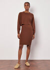 Cropped Batwing Jumper, Rust, large