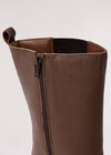 Brown Platform Boots, Brown, large
