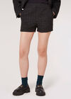 Black Tweed Shorts, Black, large