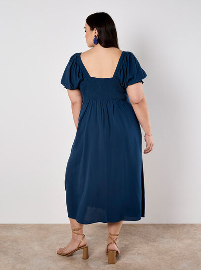 Tie Detail Milkmaid Midaxi Dress
