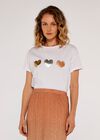 Iridescent Hearts Tshirt, White, large