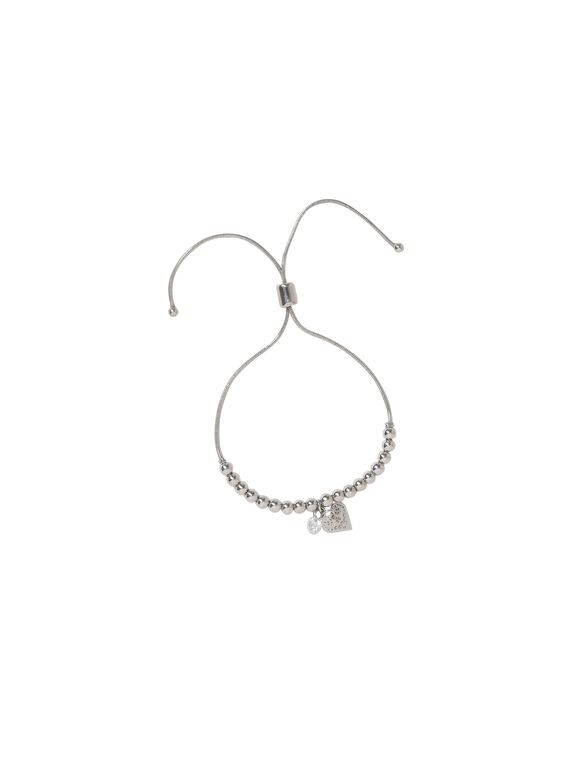 Bead Bracelet, Silver, large