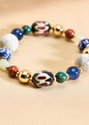 Multi Stone Beaded Bracelet, Blue, large
