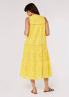 Tassel Broderie Midaxi Dress, Yellow, large