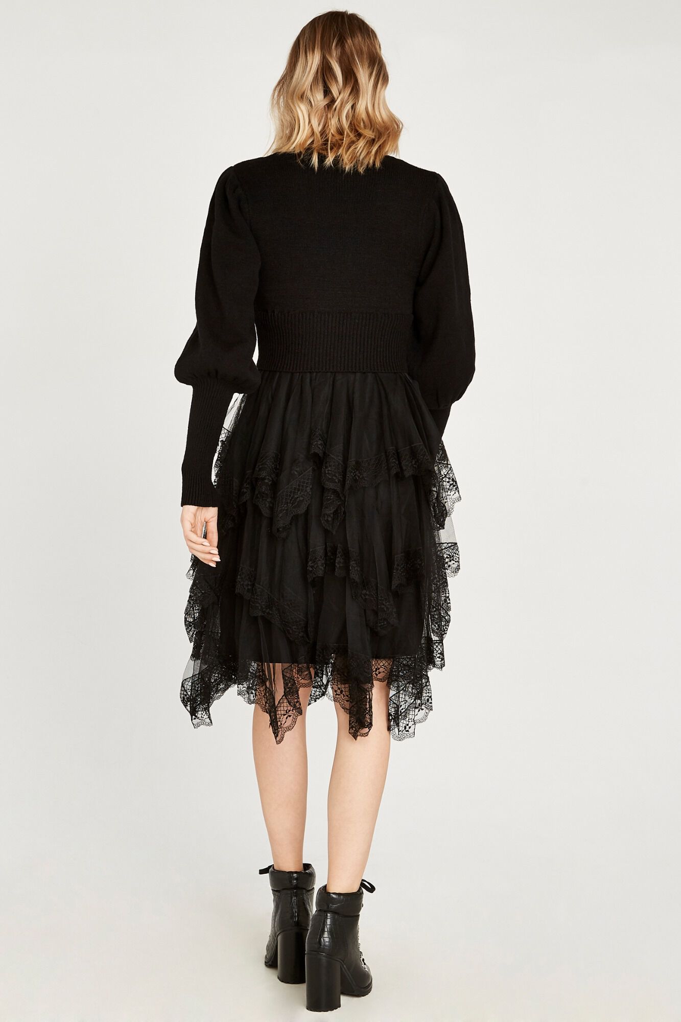 Mesh Skirt Jumper Dress Apricot Clothing