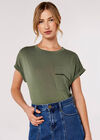 Turn Up Tee, Khaki, large