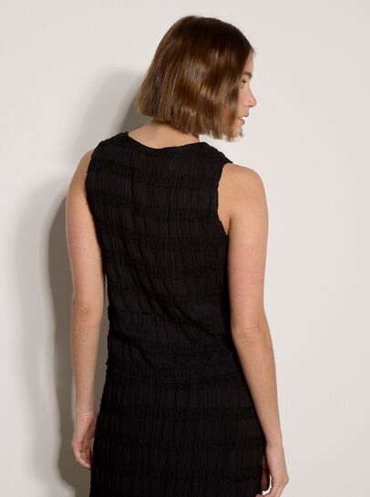 Ruched Chiffon Shell Top