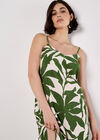 Floral Silhouette Cami Midi Dress, Green, large