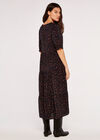 Animal Print Smock Dress, Navy, large