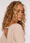 Bar Back Batwing Jumper, Stone, large
