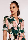 Paint Squares Drawstring Mini Dress, Green, large