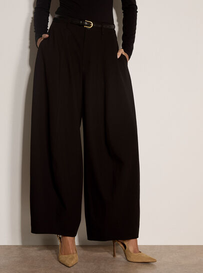 Oversized Wide-Leg Barrel Trousers