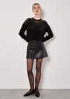 Sequin Embellished Jumper, Black, large