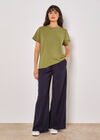 Cotton Modal T-Shirt, Khaki, large