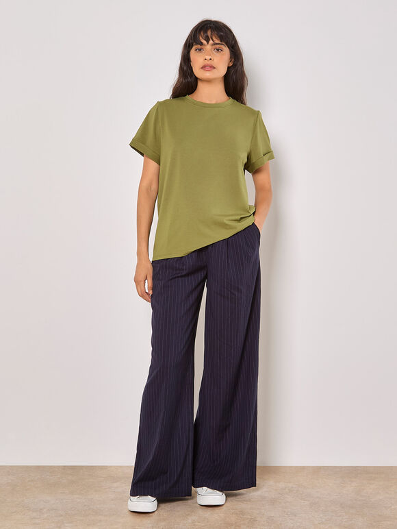 Cotton Modal T-Shirt, Khaki, large