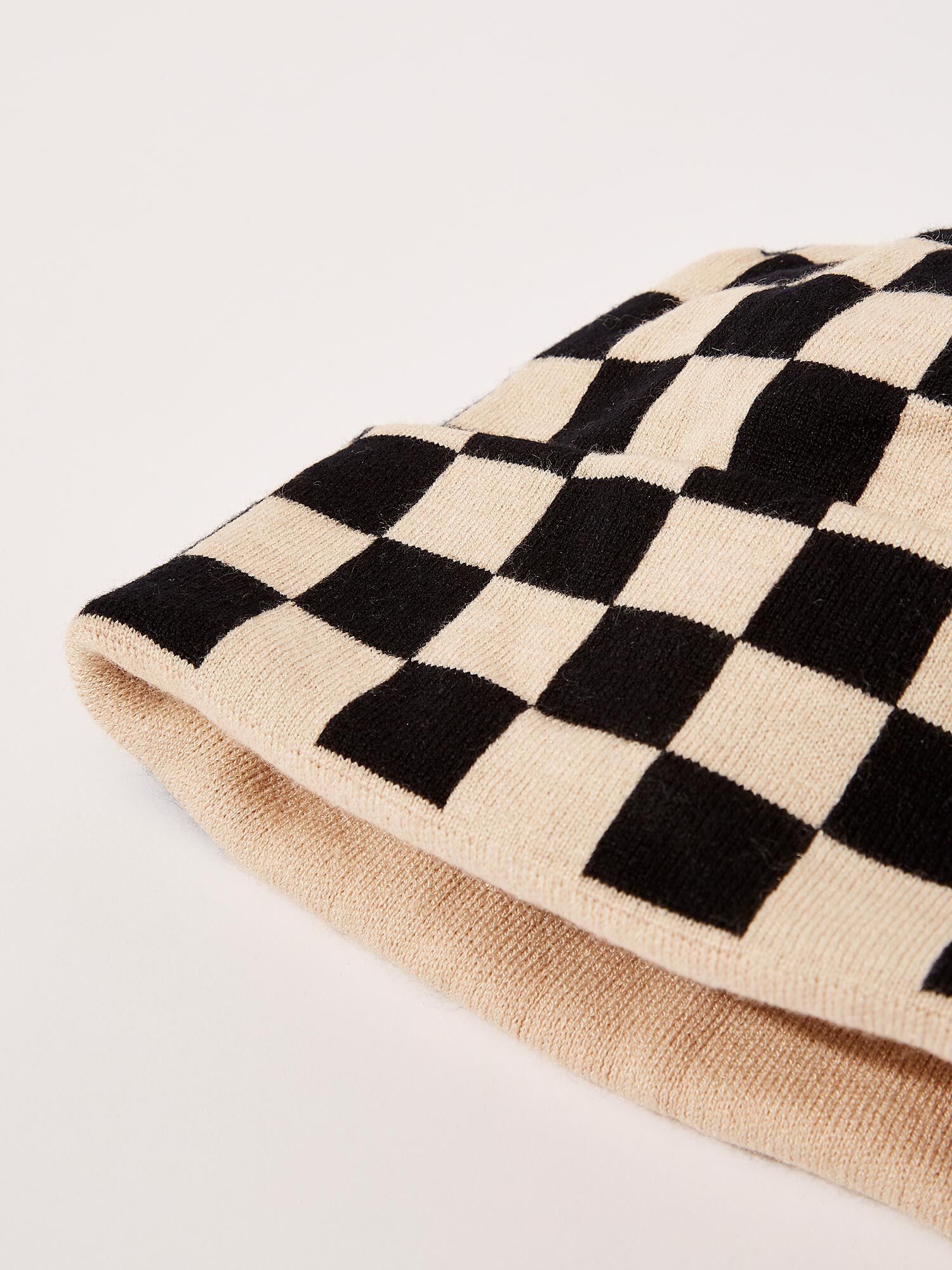 Checkered Beanie Hat