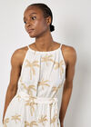 Embroidered Palms Minii Dress, Cream, large
