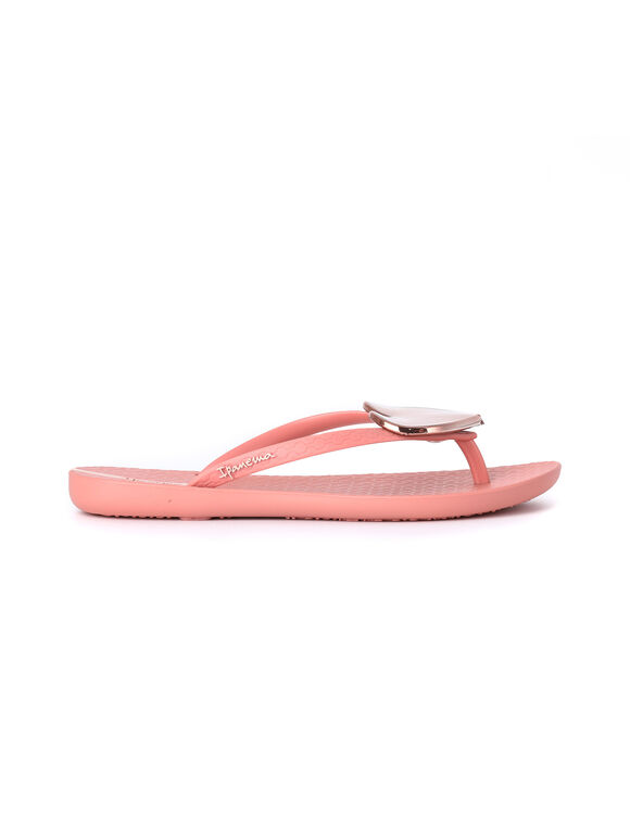Ipanema Heart Flip Flops, Pink, large