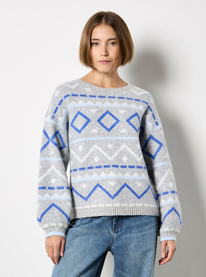 Chevron Geometric Retro Jumper