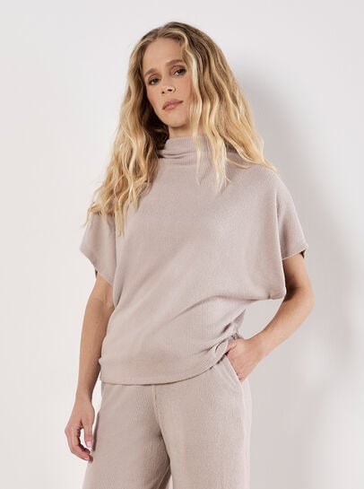 Soft Knit Side Ruched Top