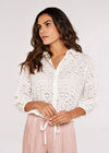Broderie Anglaise Shirt, White, large