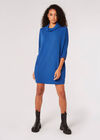 Soft Touch Cocoon Mini Dress, Blue, large