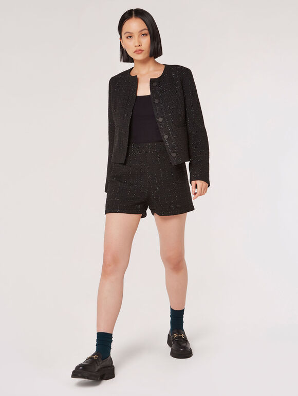 Metallic Tweed Jacket & Shorts, , large