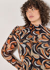 Curve Retro Hearts Mesh Top, Rust, large
