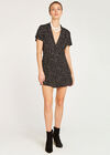 Animal Tuxedo Skort Playsuit, Black, large