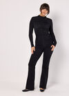 Ruched Stretch Top, Black, large