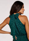 Star Jacquard Midi Dress, Green, large