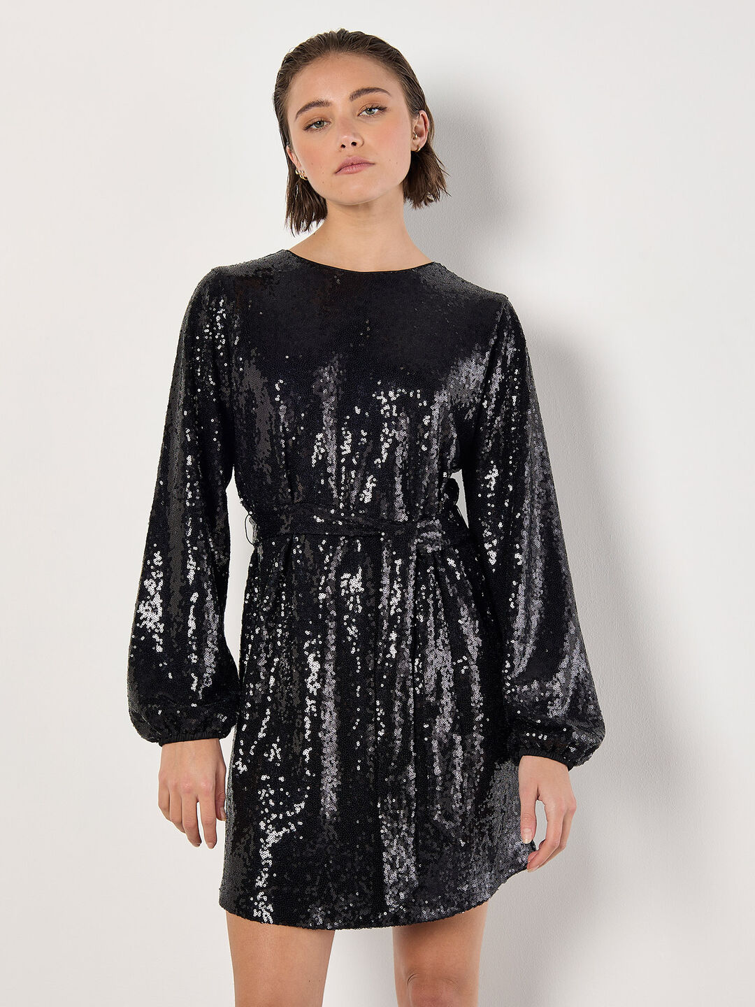 Sequin Shift Mini Dress
