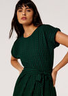 Oval Print Wrap Mini Dress, Green, large