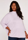 Curve Soft Marl Neck Top, Lilac, large