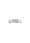 Diamante Trio Rings Set, Silver, large