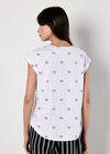 Bow Print T-Shirt, Black, large